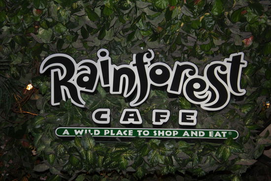 Abendessen im Rainforest Cafe im MGM Hotel