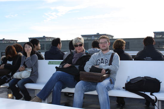 auf dem Schiff in Richtung Alcatraz