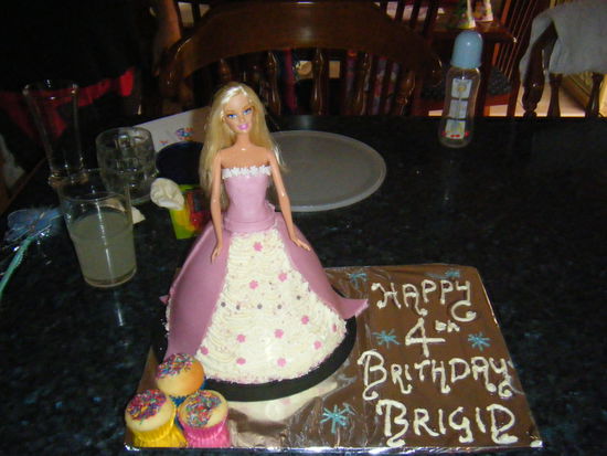 ich weiß birthday is wrong aber der kuchen der hammer oder...
der oberkörper ist der körper der barbie, das kleid was sie an hat ist aus gefärbter weißer schokolade und das weiße ist schlagsahne... der himmel für die seele und die hölle für die rippen