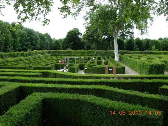 Der Irrgarten im Schlosspark hat uns suchen lassen