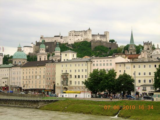 Erster Blick auf die Altstadt von Salzburg