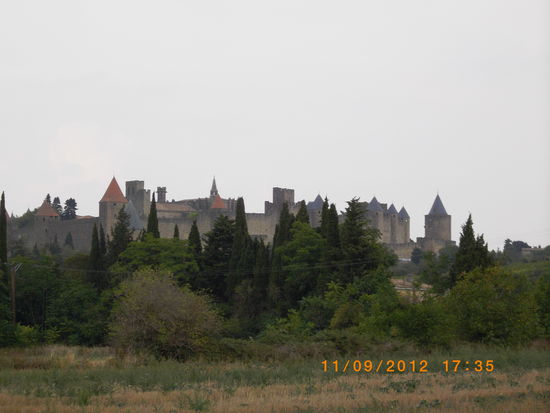 Vom Camping in Carcassonne ist dieser Blick zu erhaschen