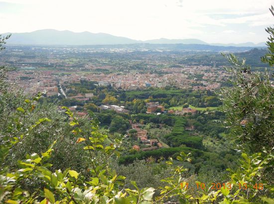 Aussicht von Montecatini alto auf Montecatini Therme