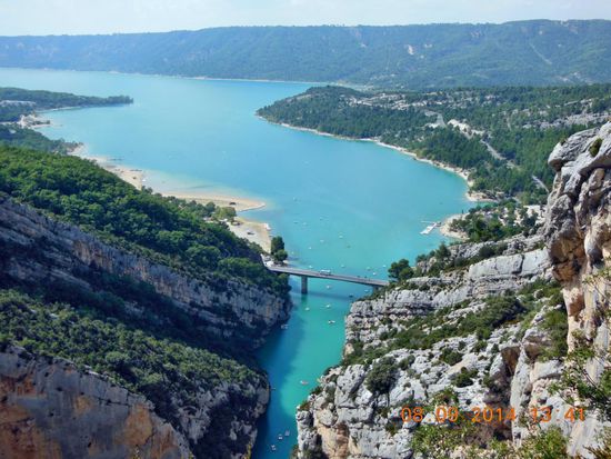 Ausgang Gran Canyon du Verdon in den Lac de Ste-Croix