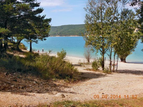 Unser Badestrand vor dem Campingplatz