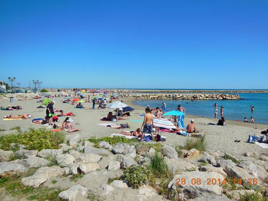 Einen der vielen Strände in Stes-Maries de la Mer