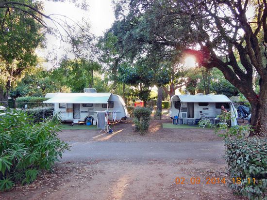 Unsere Stellplätze auf dem Camping Les Pins Parasol Frejus
