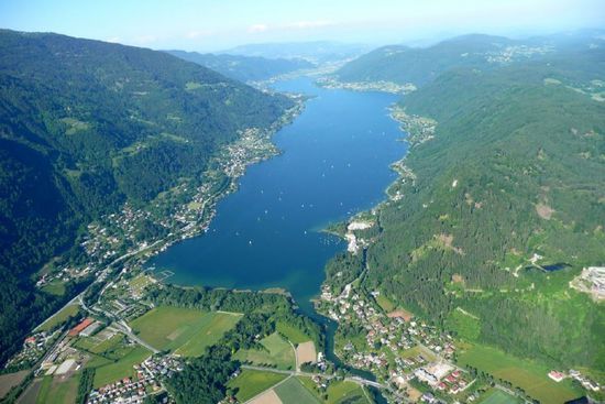 Ossiachersee von oben