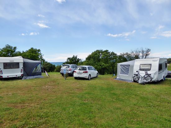 Unsere Stellplätze auf dem Camping Zelena Laguna Porec