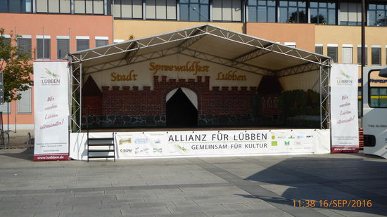Vorbereitungen zum Stadtfest in Lübben