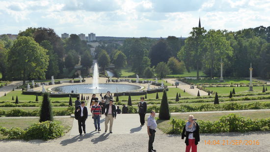 Blick vom Schloss zum Lustgarten