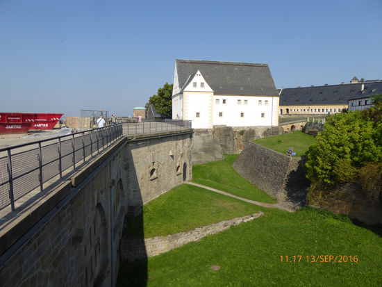 Aussichtsplattform Festung Königstein auf die Innenseite