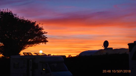 Sonnenuntergang auf dem Camping Les Peupliers