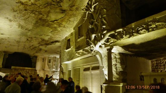 Teile der unterirdischen Stadt im Champignon Felsenkeller