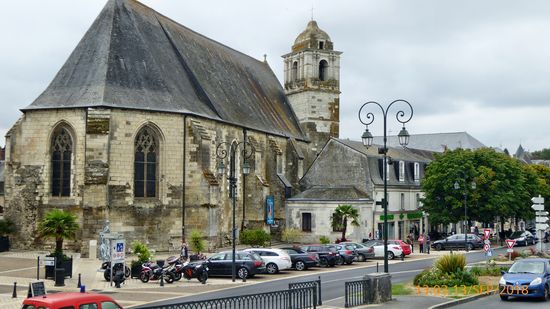 Anblick auf Amboise von der Loire Brücke