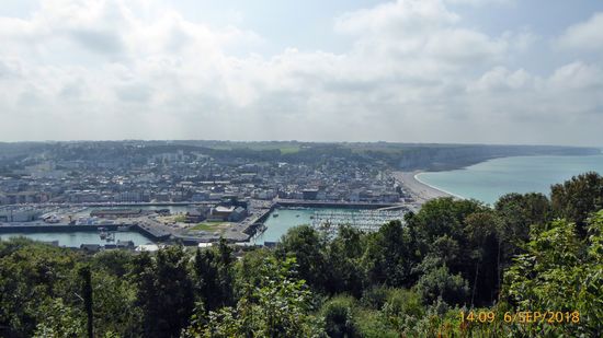 Ausblick auf Fécamp von Kapelle Notre Dame du Salut
