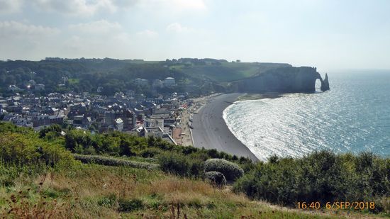 Ausblick auf Fécamp von Kapelle Notre Dame du Salut