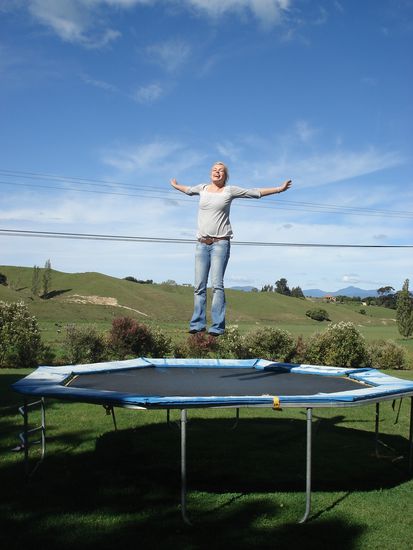 trampolin-session.. ach das war ganz schoen! 