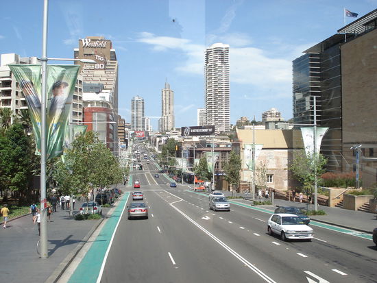 blick auf eine "nebenstrasse" in sydney