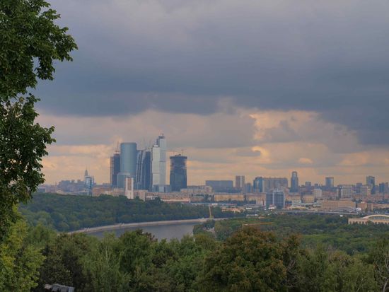 Ausblick auf das neu entstehende Geschäftsviertel Moskau City