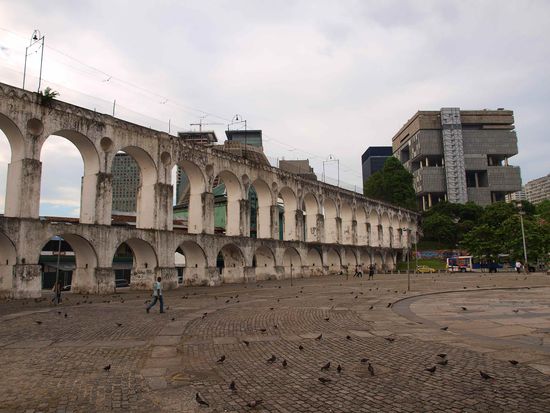Hier fuhr die Bimmelbahn oben drüber - mit uns auf dem Trittbrett 