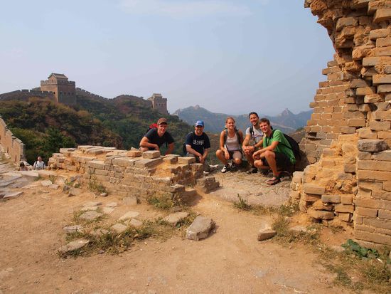 Lukas, Cyrill, Lara, Pipo, Jakob fotografiert von einer äußert rüstigen chinesischen Oma die uns an den Fersen hing...