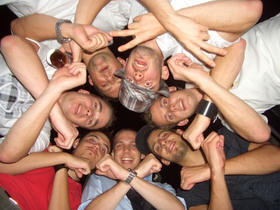 Die ganze Truppe: Immi, Jonas, Lex Roxx, Gretti, Sevi, Fiew und ich