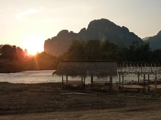 Der super Sonnenuntergang von der Sunset Bar aus.