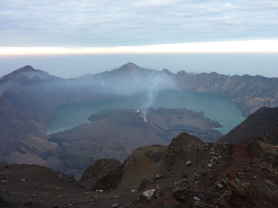 Und nun auch der Blick auf den Vulkan