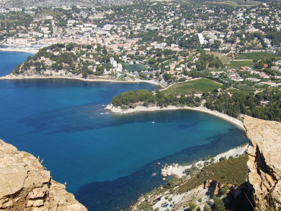 Blick von oben auf Cassis