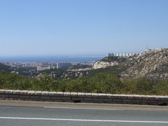 Blick aus der Ferne auf Marseille