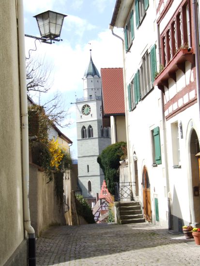 Lauschige Gassen in der Altstadt Überlingens