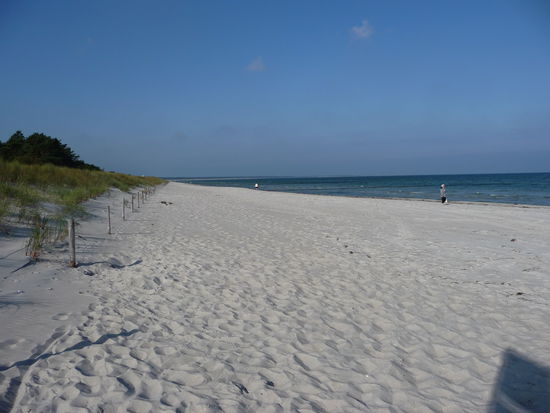 Der kilometerlange weiße Sandstrand von Prerow - Karibik-Feeling pur, es fehlen nur noch die Palmen 