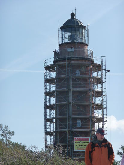 Leuchtturm von Darß im Gerüst