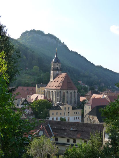 Königstein und ein Blick auf die Festung von unten