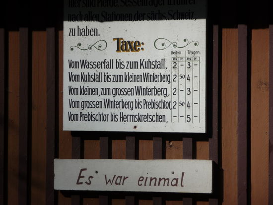 Aus vergangenen Tagen... Preise von einst am Lichtenhainer Wasserfall