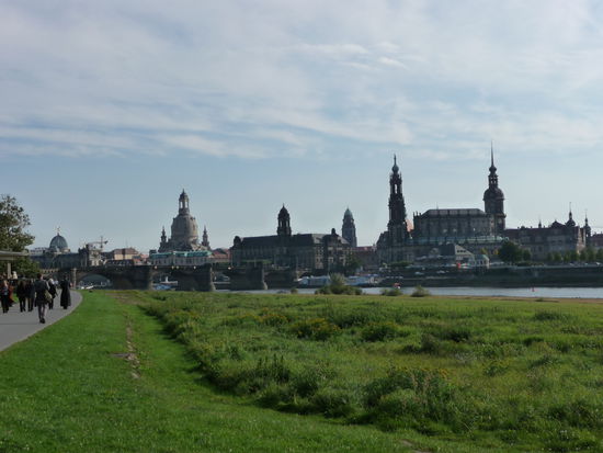 Der berühmte "Canaletto-Blick" auf die Skyline von Dresden