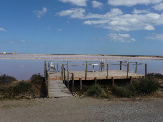Aussichtsterrasse mit Restaurant an der Saline St. Martin