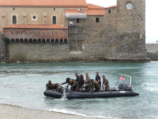 Landung am Strand von Collioure