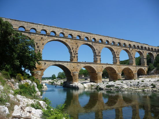 Mittagsrast auf dem Heimweg am Pont du Gard
