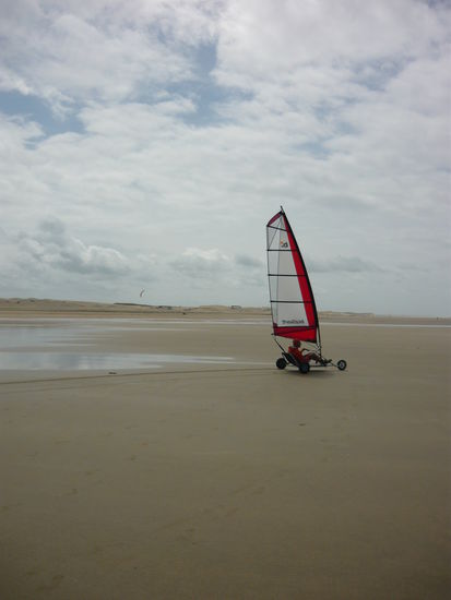 Strandsegler in Aktion