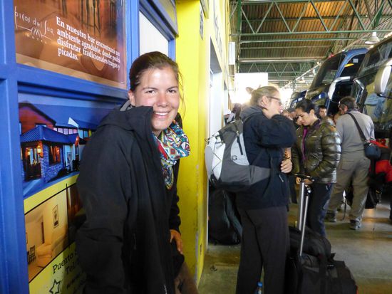 Kurz vor der Abfahrt am Busterminal