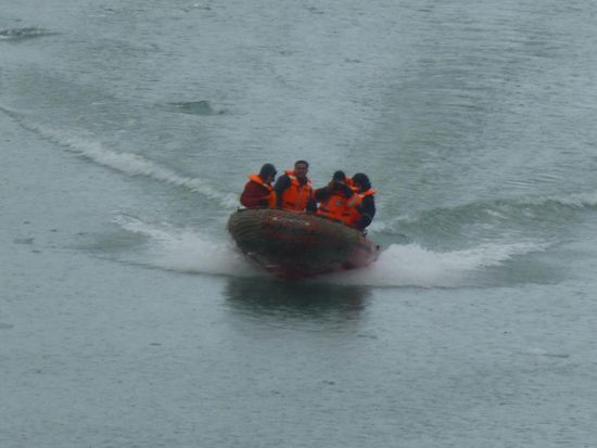 Das Eis für den Whiskey on the rocks wird frisch vom Gletscher geholt 