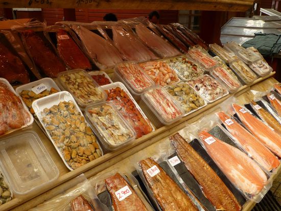 Fischmarkt in Puerto Montt: "It's far from being nice" - würde der Texaner sagen 