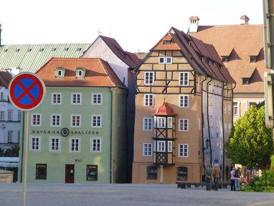Der Marktplatz von Cheb (Eger) in der Abendsonne