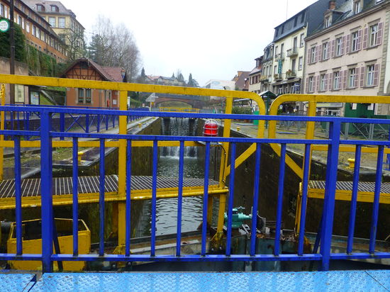 Die Schleusenanlage des Rhein-Marne-Kanals in Saverne