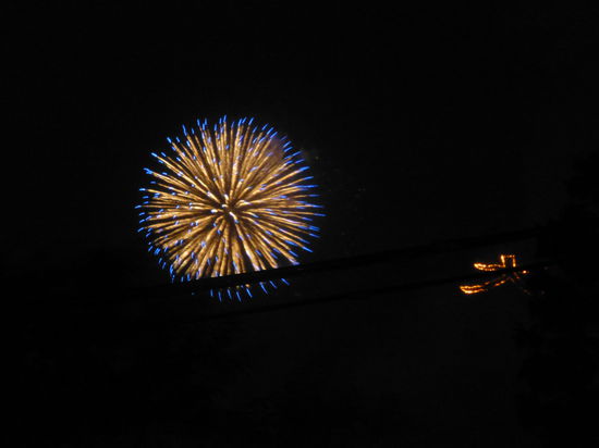 Ein abendliches Feuerwerk - extra nur für uns 