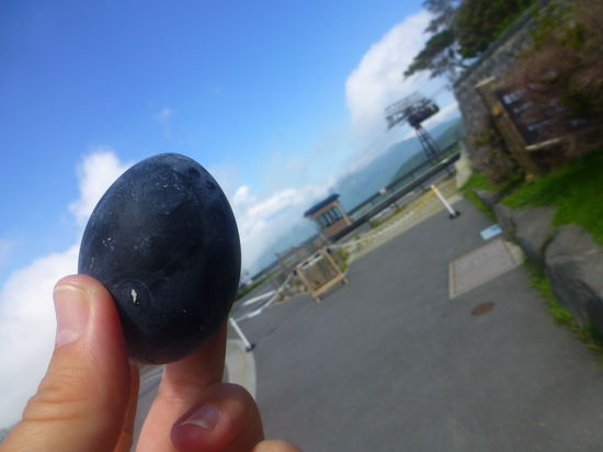 Der Verzehr diese schwarzen Eier soll ein langes Leben bringen. Wir haben fleißig davon gekostet 