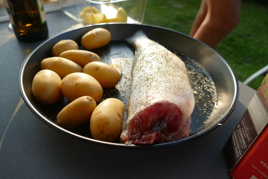 Abendessen fertig für den Grill 
