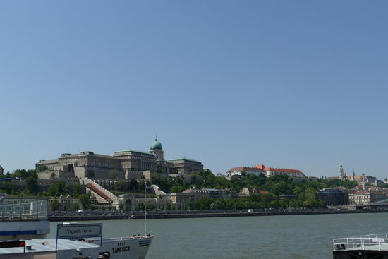 Start zur Rundfahrt auf der Donau, die genau besehen gar nicht so schön blau ist, wie besungen